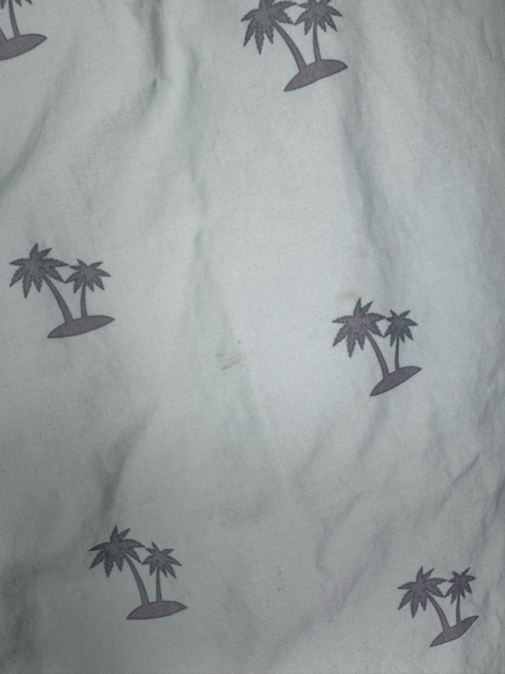 Men's Quiet Storm Light Blue Palm-Print Swim Shorts - Picture 7 of 9